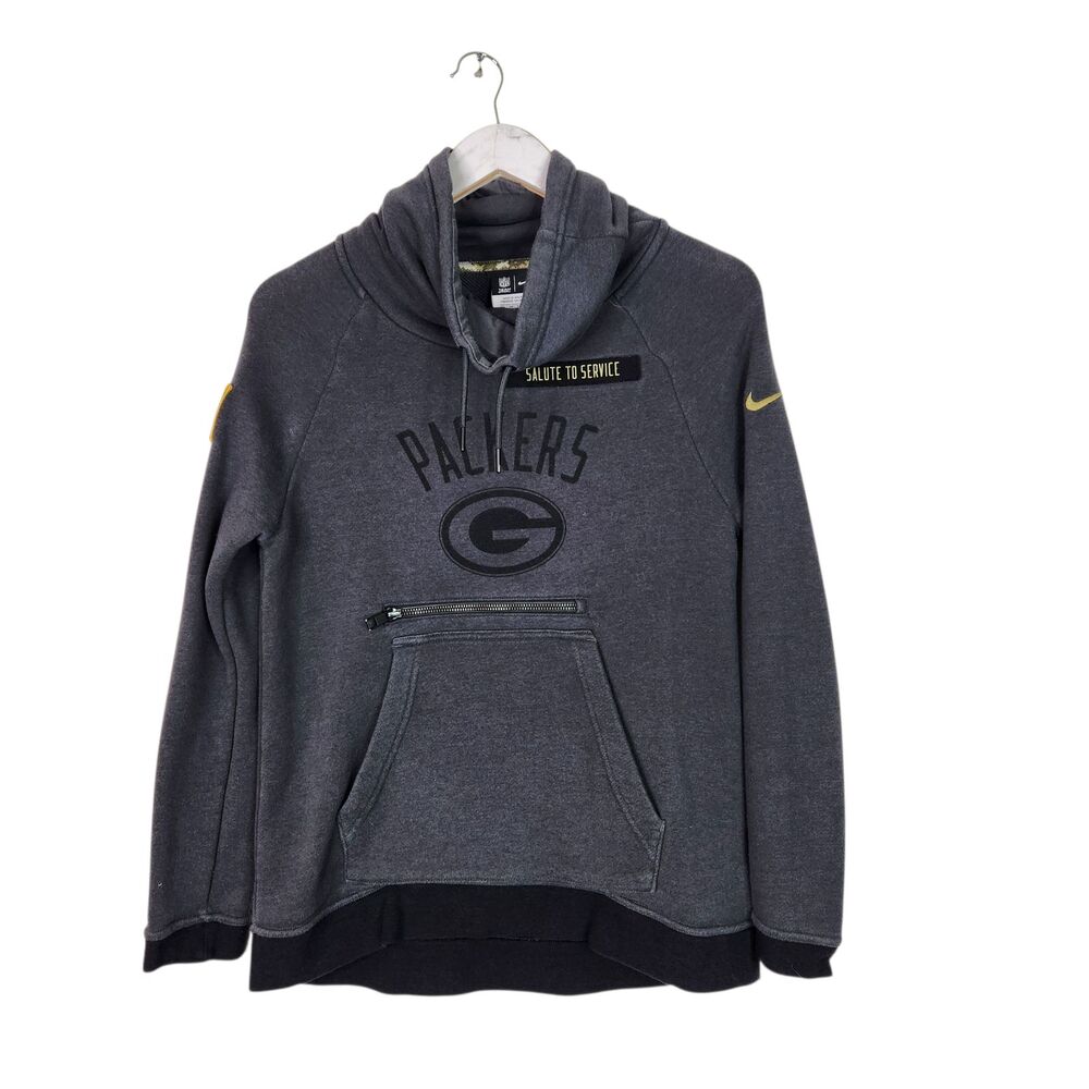 Green Bay Packers Hoodie Womens XS NFL Football Salute to Service Nike Pullover